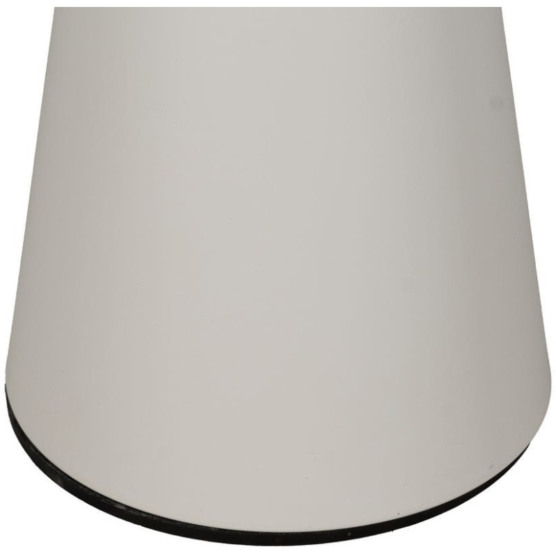 Table d'appoint moderne Ronde 2 niveaux en Métal Blanc Noir Vania - 5