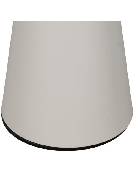 Table d'appoint moderne Ronde 2 niveaux en Métal Blanc Noir Vania - 5