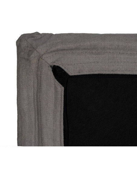 Grande Tête de lit moderne Grande Tête de lit moderne 190x100 en Tissu Taupe vieilli Bois MDF Saria - 6