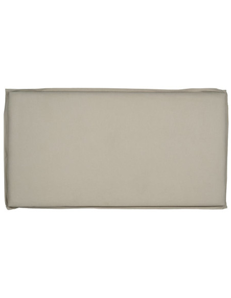 Grande Tête de lit moderne 2 places 190x100 en Tissu Beige Bois MDF Saria - 1