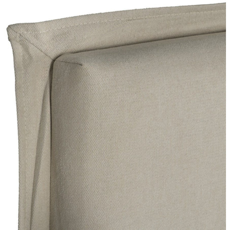 Grande Tête de lit moderne 2 places 190x100 en Tissu Beige Bois MDF Saria - 3