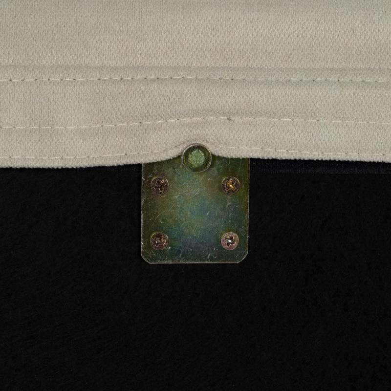 Grande Tête de lit moderne 2 places 190x100 en Tissu Beige Bois MDF Saria - 6