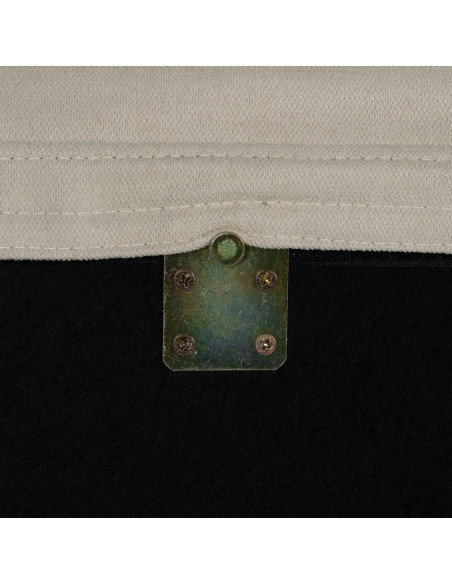 Grande Tête de lit moderne 2 places 190x100 en Tissu Beige Bois MDF Saria - 6
