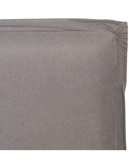Tête de lit moderne 2 places 160x100 en Tissu Taupe vieilli Bois MDF Saria - 3