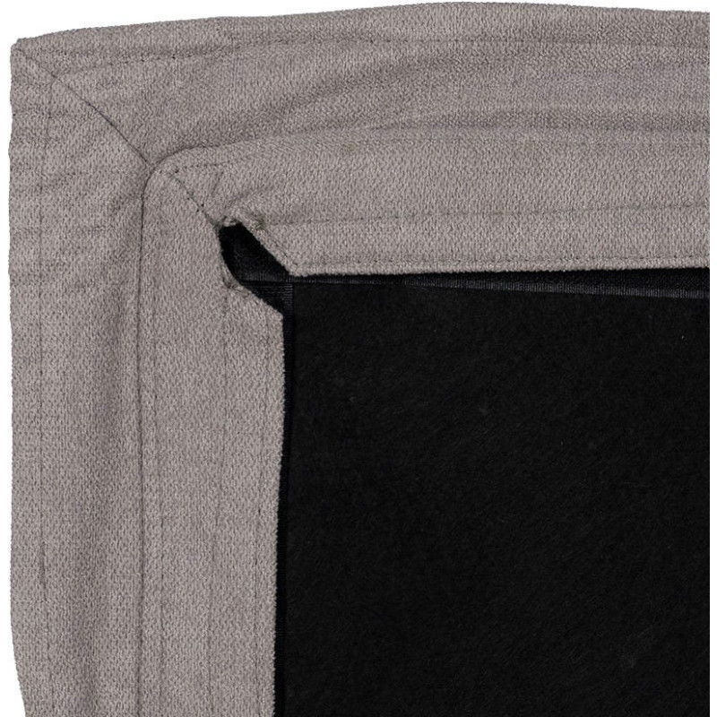 Tête de lit moderne 2 places 160x100 en Tissu Taupe vieilli Bois MDF Saria - 6
