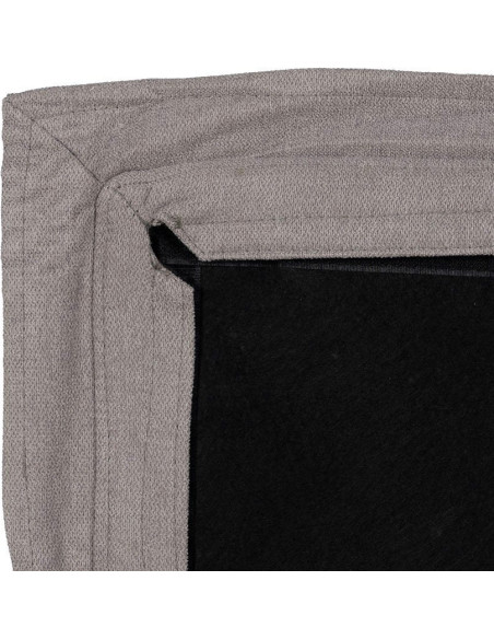 Tête de lit moderne 2 places 160x100 en Tissu Taupe vieilli Bois MDF Saria - 6
