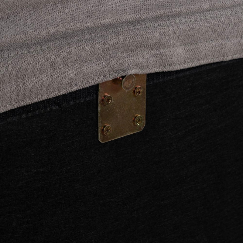Tête de lit moderne 2 places 160x100 en Tissu Taupe vieilli Bois MDF Saria - 7