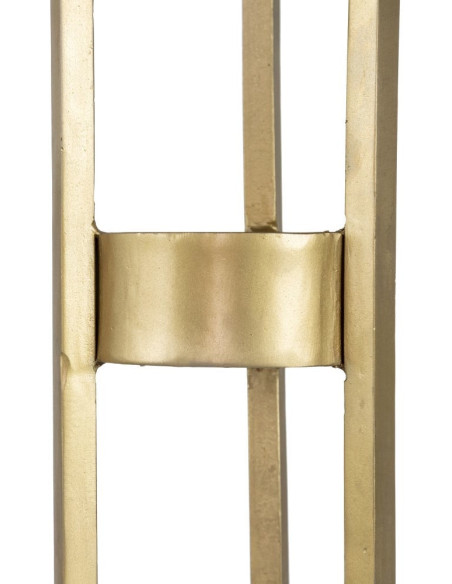 Table d'appoint moderne chic Ronde en Métal Doré Verre Elara (Lot de 2) - 4