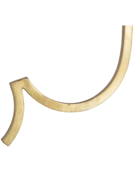 Table d'appoint moderne chic Ronde en Métal Doré Verre Elara (Lot de 2) - 5