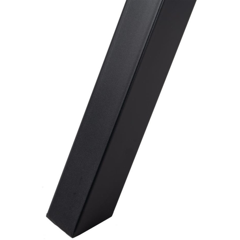 Table à manger moderne Ronde 6 personnes en Bois MDF Marron Métal Noir Taia - 7