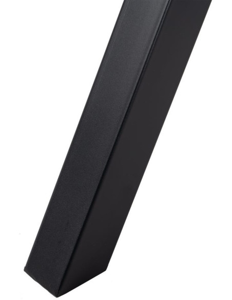 Table à manger moderne Ronde 6 personnes en Bois MDF Marron Métal Noir Taia - 7