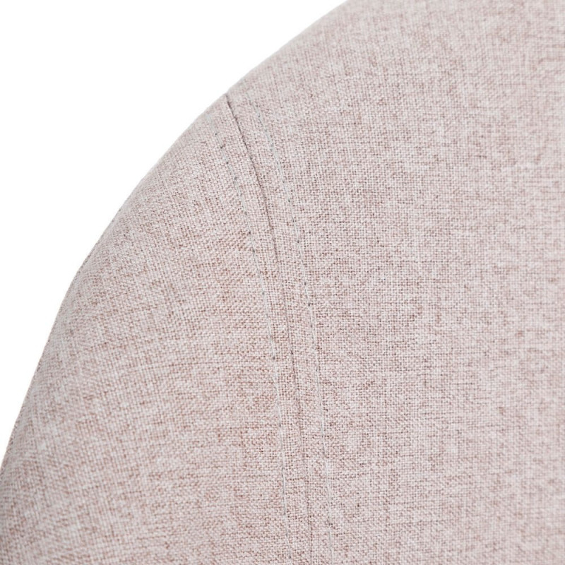 Chaise moderne en Tissu Beige Métal Noir Laina (Lot de 2) - 6