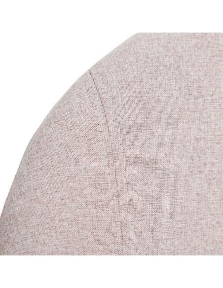 Chaise moderne en Tissu Beige Métal Noir Laina (Lot de 2) - 6