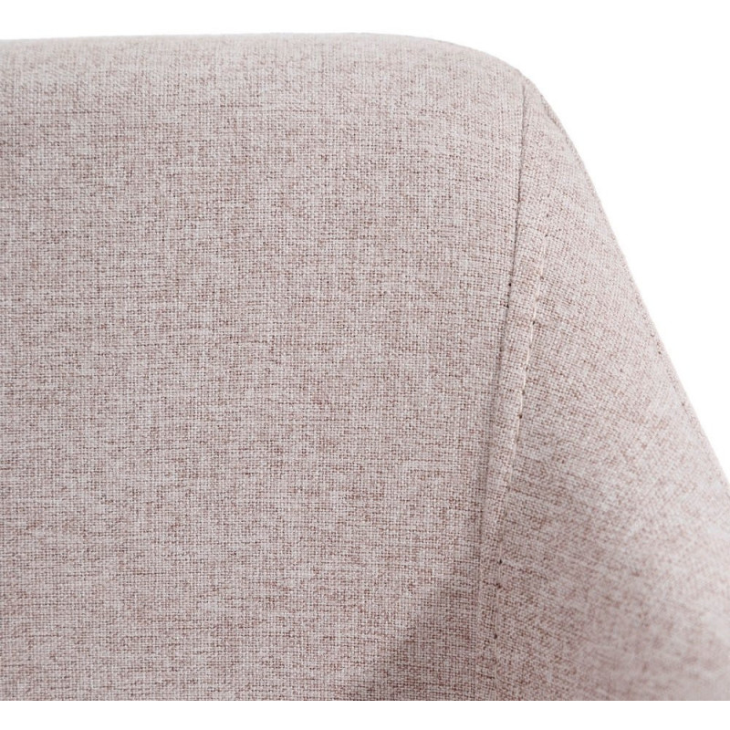 Fauteuil de table moderne en Tissu Beige Métal Noir Candio (Lot de 2) - 6