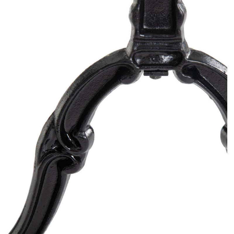 Table bistrot parisien Ovale 4 personnes en Marbre Blanc Métal Noir Talia - 5