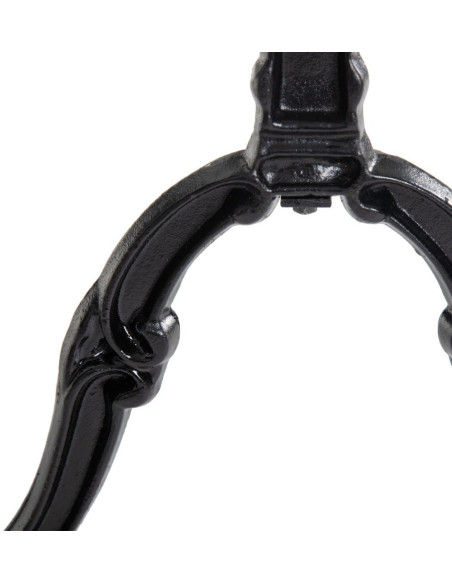 Table bistrot parisien Ovale 4 personnes en Marbre Blanc Métal Noir Talia - 5