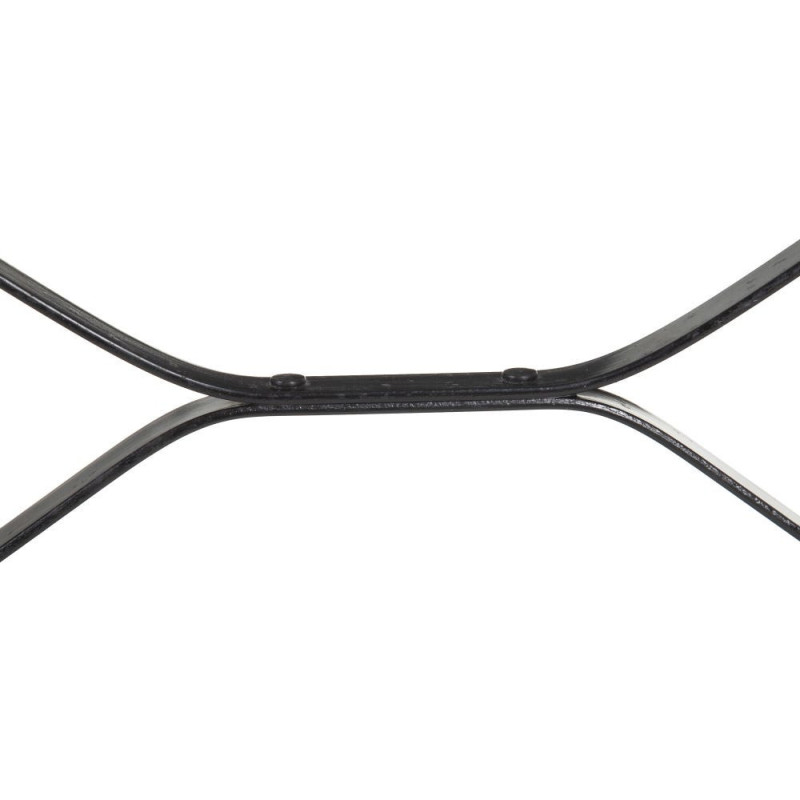 Table bistrot parisien Ovale 4 personnes en Marbre Blanc Métal Noir Talia - 6