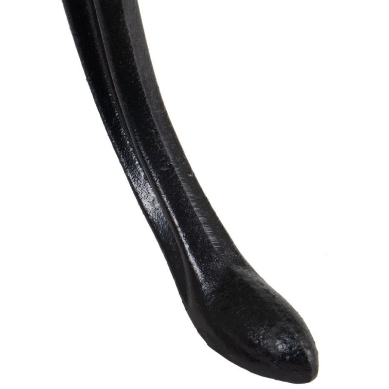 Table bistrot parisien Ovale 4 personnes en Marbre Blanc Métal Noir Talia - 8