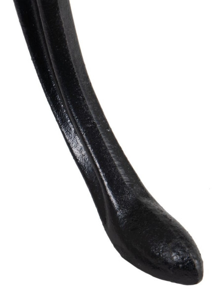 Table bistrot parisien Ovale 4 personnes en Marbre Blanc Métal Noir Talia - 8