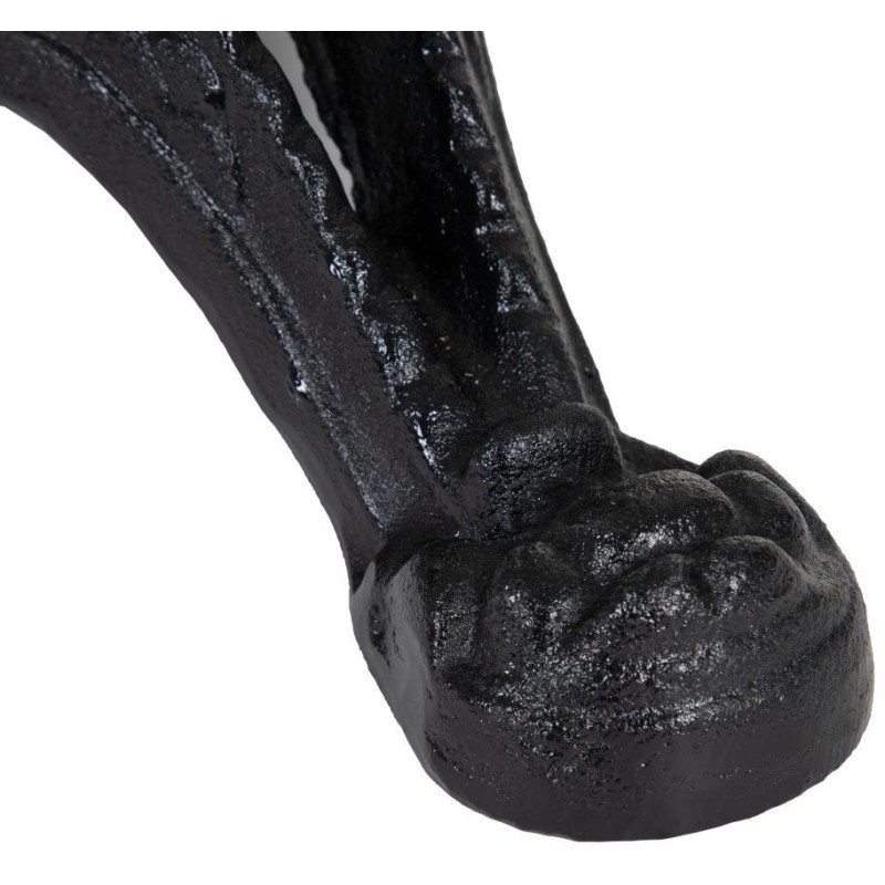 Table bistrot parisien Ronde 3 personnes en Marbre Blanc Métal Noir Talia - 4