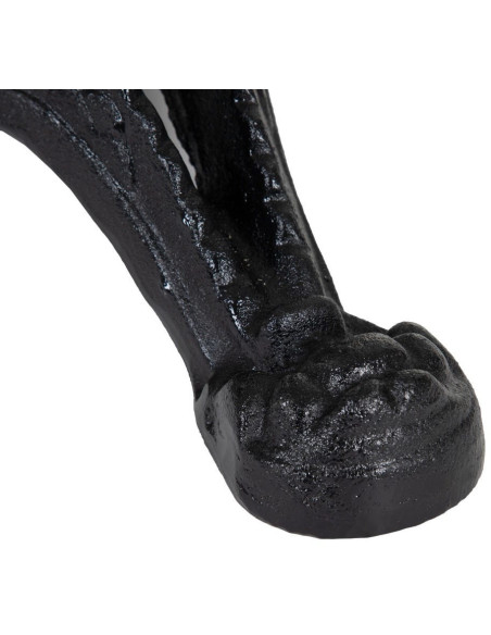 Table bistrot parisien Ronde 3 personnes en Marbre Blanc Métal Noir Talia - 4