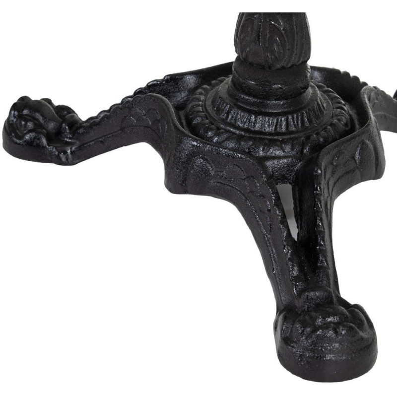 Table bistrot parisien Ronde 3 personnes en Marbre Blanc Métal Noir Talia - 7