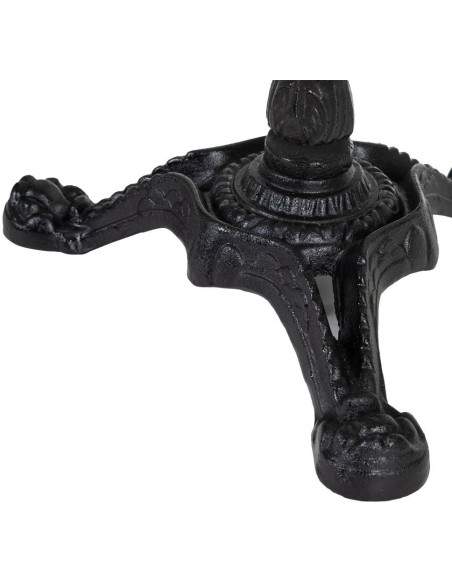 Table bistrot parisien Ronde 3 personnes en Marbre Blanc Métal Noir Talia - 7