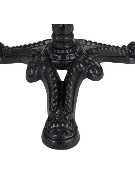 Table bistrot parisien Ronde 2 personnes en Marbre Blanc Métal Noir Talia - 4