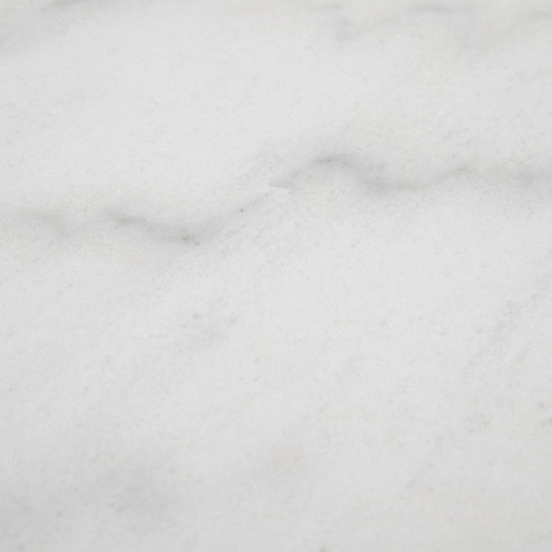 Table bistrot parisien Ronde 2 personnes en Marbre Blanc Métal Noir Talia - 7