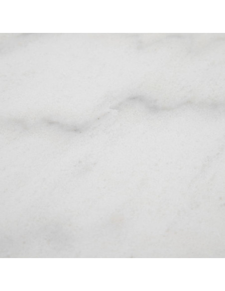 Table bistrot parisien Ronde 2 personnes en Marbre Blanc Métal Noir Talia - 7