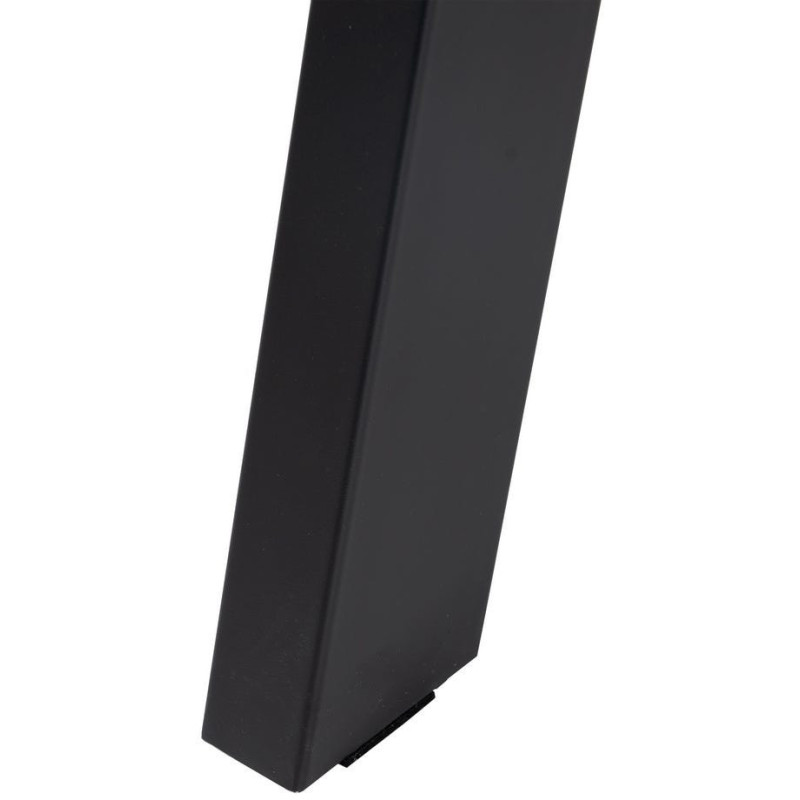 Table à manger moderne Rectangulaire 8 personnes en Bois MDF Marron Métal Noir Noa - 7