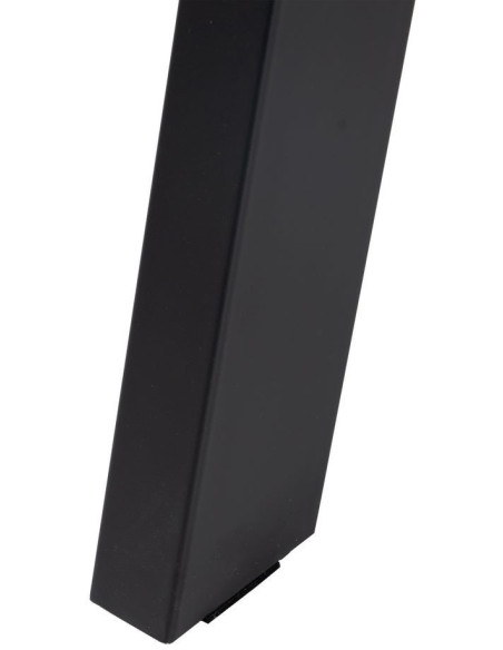 Table à manger moderne Rectangulaire 8 personnes en Bois MDF Marron Métal Noir Noa - 7