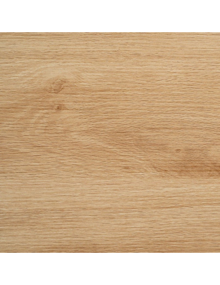 Table à manger extensible Rectangulaire 6 personnes en Bois MDF Naturel Métal Noir Alina - 4