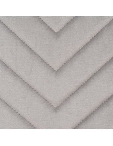 Chaise moderne motif chevrons en Velours Gris clair Métal Noir Aseria (Lot de 4) - 8