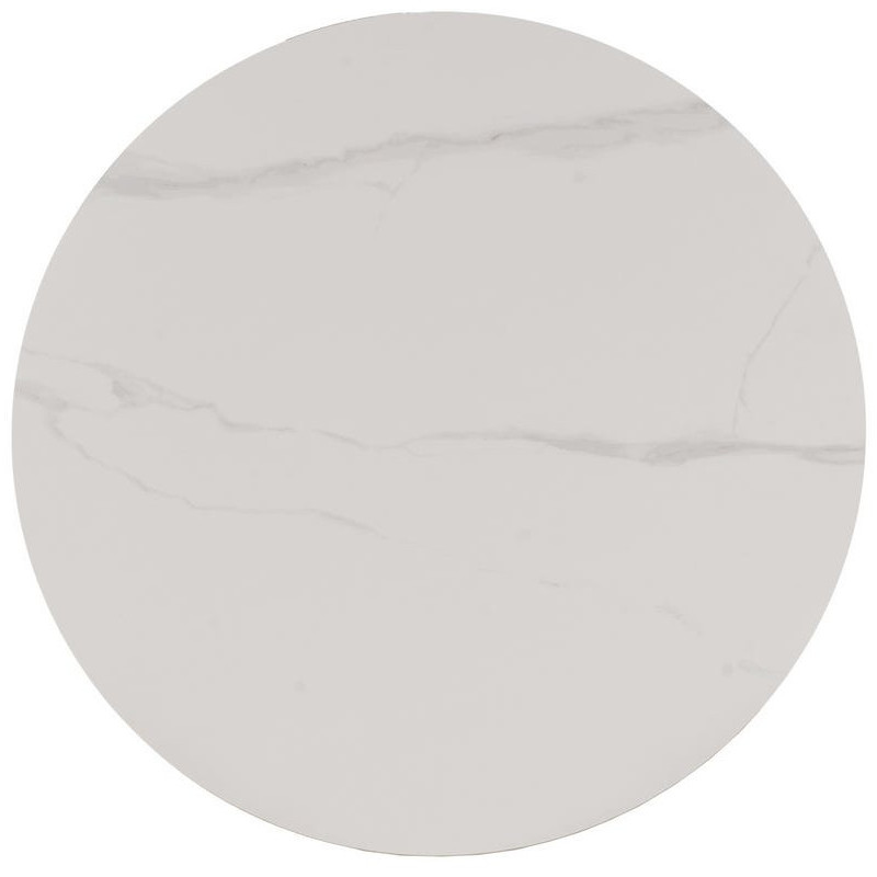 Table basse moderne Ronde en Céramique Blanc Effet marbre Métal Naturel Effet bois Anea - 6