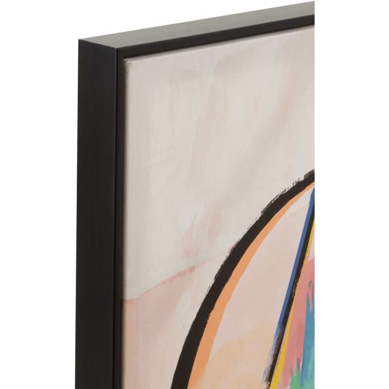 Toile imprimée et peinte Carrée Visage abstrait 80x80 Ibbie (Lot de 2) - 3