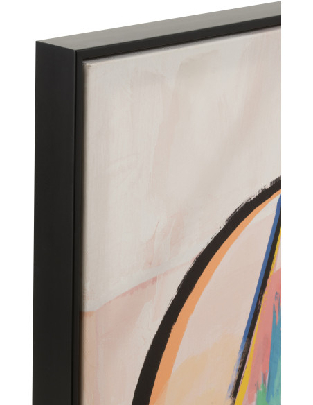 Toile imprimée et peinte Carrée Visage abstrait 80x80 Ibbie (Lot de 2) - 3