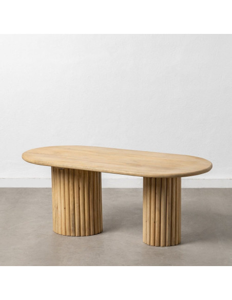 Table basse moderne Ovale en Bois de manguier Naturel Montmartre - 3