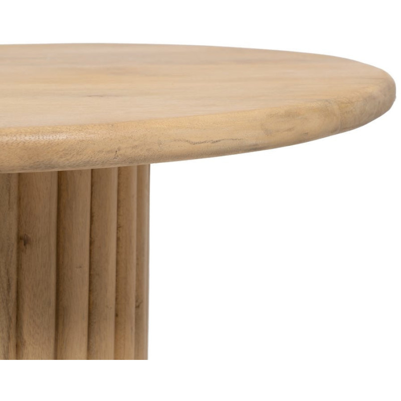 Table basse moderne Ovale en Bois de manguier Naturel Montmartre - 4