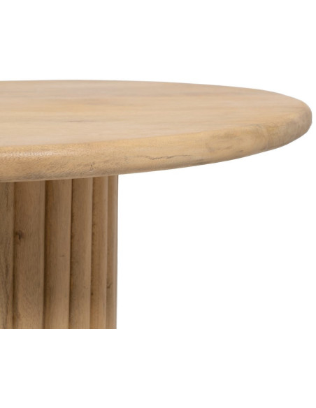 Table basse moderne Ovale en Bois de manguier Naturel Montmartre - 4