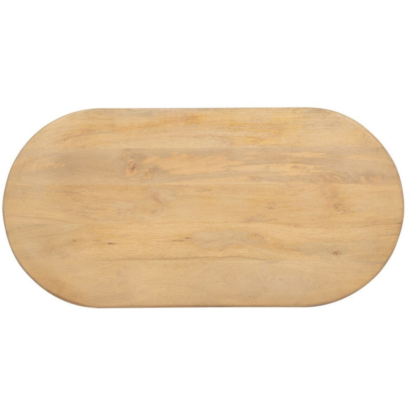 Table basse moderne Ovale en Bois de manguier Naturel Montmartre - 9