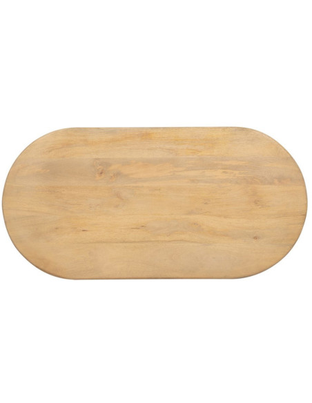 Table basse moderne Ovale en Bois de manguier Naturel Montmartre - 9