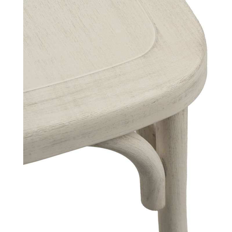 Chaise bistrot dos croisé en Polypropylène Blanc Effet bois Efia (Lot de 2) - 8