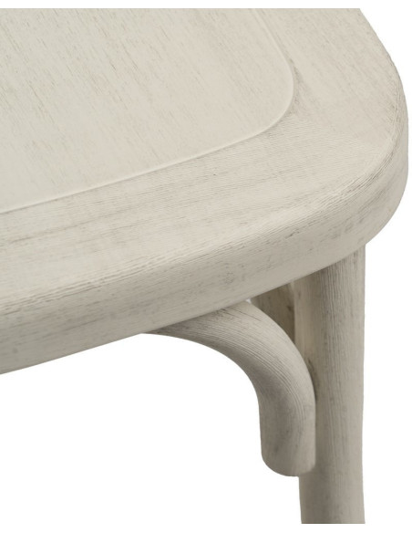 Chaise bistrot dos croisé en Polypropylène Blanc Effet bois Efia (Lot de 2) - 8
