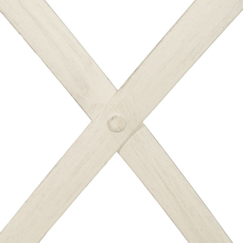 Chaise bistrot dos croisé en Polypropylène Blanc Effet bois Efia (Lot de 2) - 11