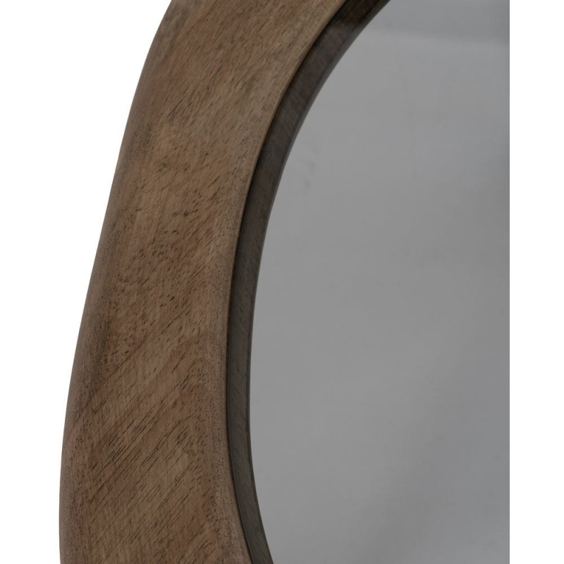 Grande Table basse originale Organique en Bois d'hévéa Marron Verre Transparent Métal Noir Helria - 3