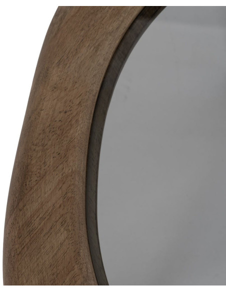 Grande Table basse originale Organique en Bois d'hévéa Marron Verre Transparent Métal Noir Helria - 3