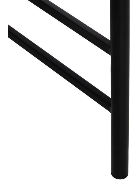 Grande Table basse originale Organique en Bois d'hévéa Marron Verre Transparent Métal Noir Helria - 6