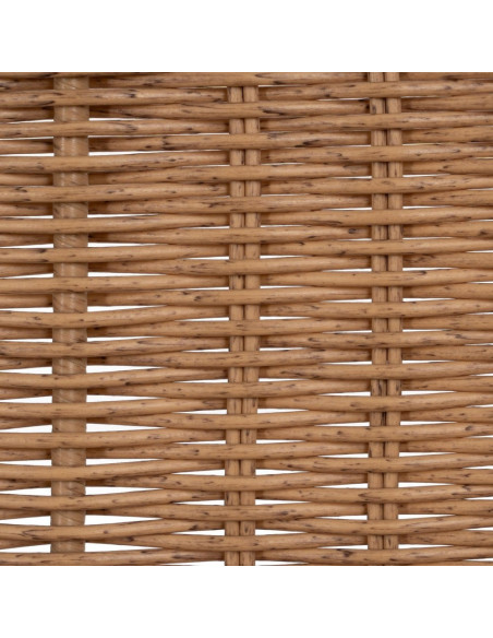 Chaise de jardin vintage en Rotin polyéthylène Naturel Tressé Métal Noir Uma (Lot de 2) - 9