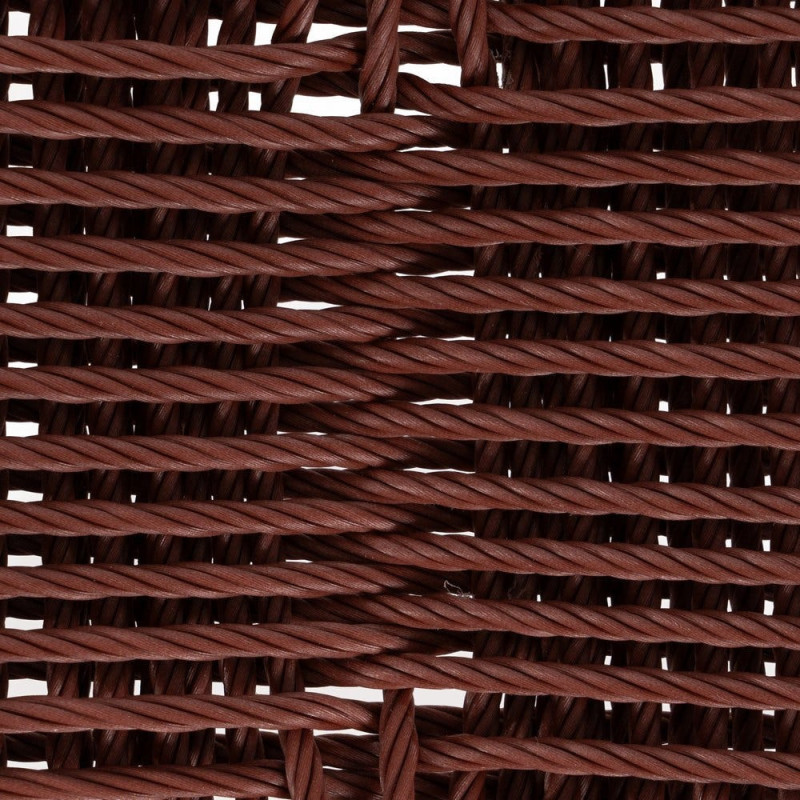 Fauteuil de table extérieur moderne en Rotin polyéthylène Tressé Métal Terracotta Dario (Lot de 2) - 11